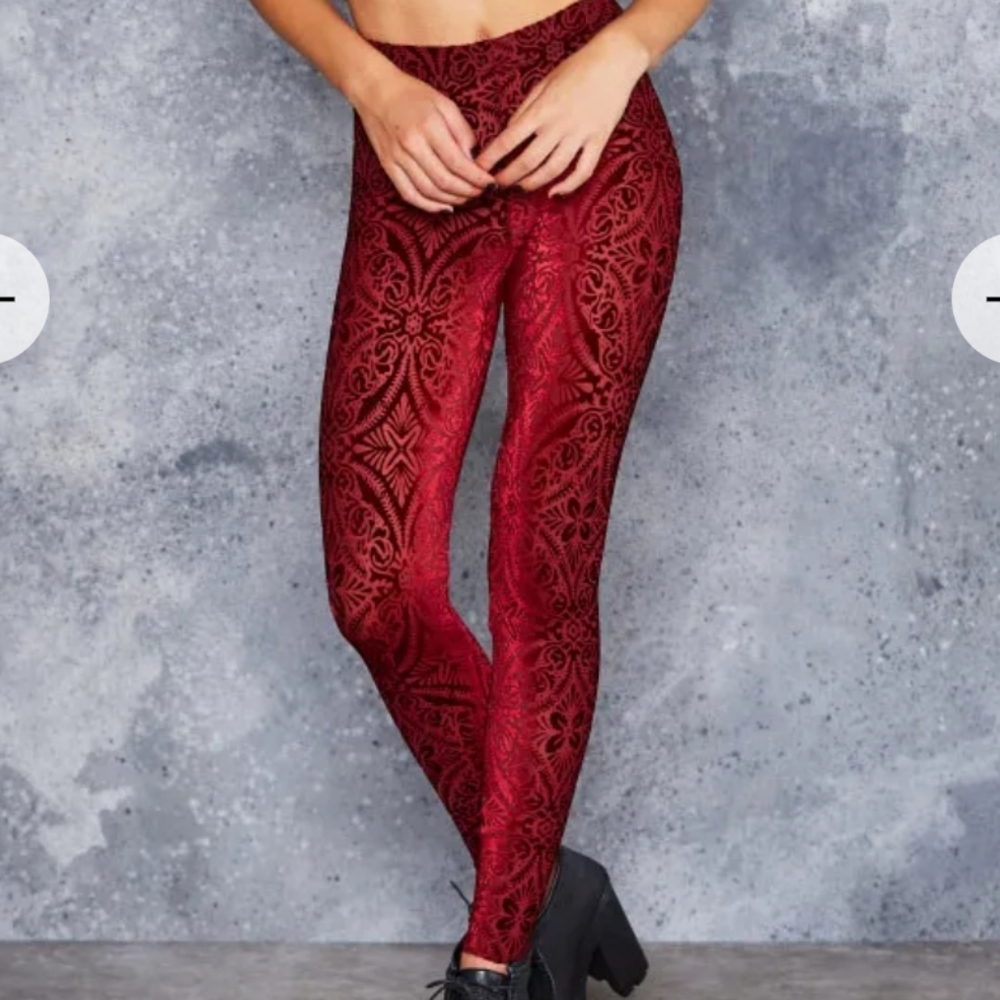 Blackmilk Burned Velvet Wine Leggings - limited